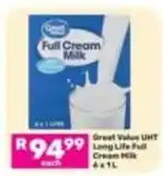 Game Great value - full cream milk offer