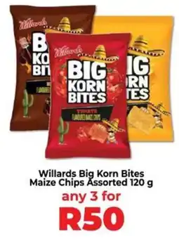 Food Lover's Market Willards Big Korn Bites Maize Chips Assorted offer