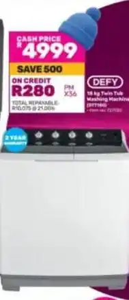 Game Defy - 10 kg twin tub washing machine offer