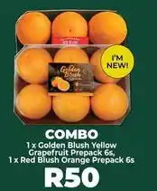 Food Lover's Market Golden blush yellow grapefruit prepack 6s, red blush orange prepack 6s offer