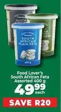 Food Lover's Market South african plain feta offer