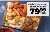 Food Lover's Market Grab 'n go mixed snack platters offer