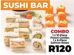 Food Lover's Market 10-piece prawn combo, 6-piece salmon roses offer