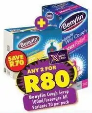 MediRite Cough syrup/lozenges offer
