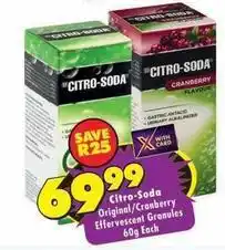 MediRite Citro-soda original/cranberry effervescent granules offer