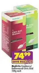 MediRite Citric acid granules offer