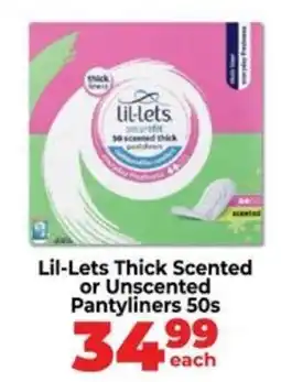 Food Lover's Market Lil-Lets Thick Scented or Unscented Pantyliners offer
