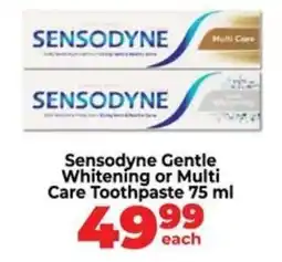 Food Lover's Market Sensodyne Gentle Whitening or Multi Care Toothpaste offer