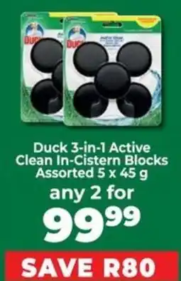 Food Lover's Market Duck 3-in-1 Active Clean In-Cistern Blocks Assorted offer