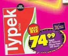 Shoprite Typek - a4 photostat 80gsm paper offer