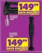 Shoprite Essentials - hand mixer, stick blender offer