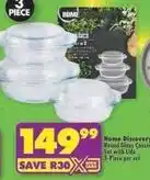 Shoprite Round glass casserole set with lids offer