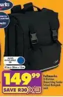Shoprite 3-division drawstring senior school backpack offer
