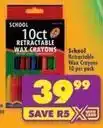 Shoprite Retractable wax crayons offer