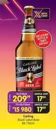 Shoprite Carling - black label beer rb 750ml offer