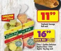 Shoprite Econo - class 1 golden delicious apples/class 1 red apples offer