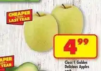 Shoprite Class 1 golden delicious apples offer