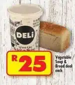 Shoprite Vegetable soup & bread deal offer