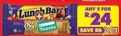 Shoprite Cadbury - lunch bar offer