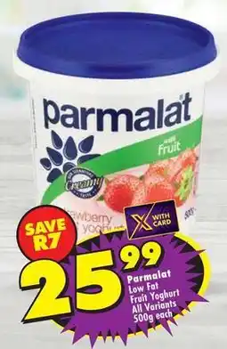 Shoprite Parmalat - fruit yoghurt offer