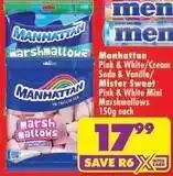 Shoprite Manhattan - pink & white/cream soda & vanilla/mister sweet pink & white mini marshmallows offer