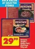 Shoprite Renown - shoulder bacon / rindless back / diced bacon offer
