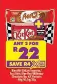 Shoprite Nestlé - kitkat/smarties/tex/aero/bar-one/milkybar chocolate bar offer