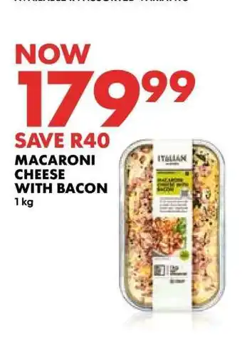 Woolworths Macaroni Cheese with Bacon offer