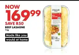 Woolworths Beef Lasagne offer