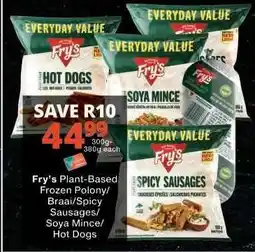 Checkers Fry's Plant-Based Products offer