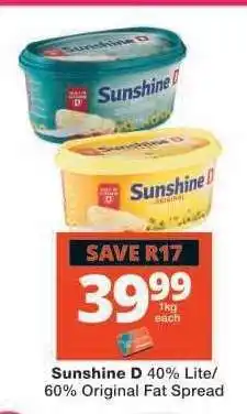 Checkers Sunshine D Fat Spread offer