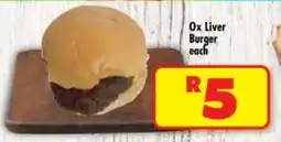 Shoprite Ox Liver Burger offer