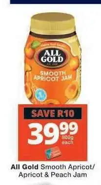 Checkers ALL GOLD SMOOTH APRICOT/APRICOT & PEACH JAM offer