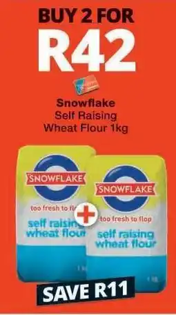 Checkers Snowflake Self Raising Wheat Flour 1kg offer