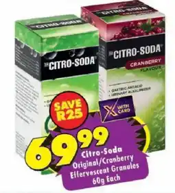 Shoprite Citro-Soda Original/Cranberry Effervescent Granules offer