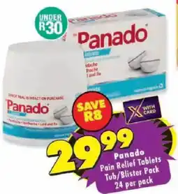Shoprite Panado Pain Relief Tablets offer