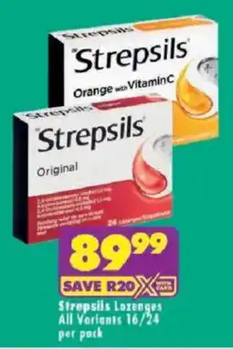 Shoprite Strepsils Lozenges offer