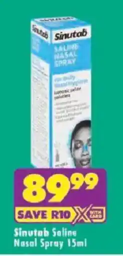 Shoprite Sinutab Saline Nasal Spray offer