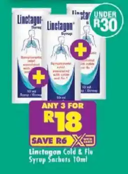 Shoprite Linctagon Cold & Flu Syrup Sachets offer