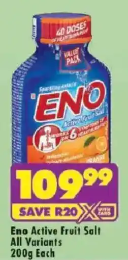 Shoprite Eno Active Fruit Salt offer