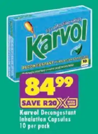Karvol Decongestant Inhalation Capsules