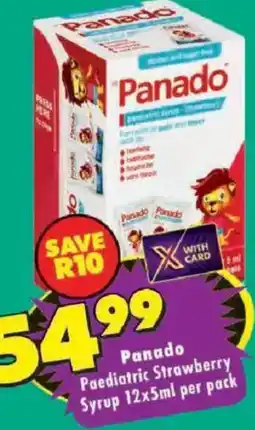 Shoprite Panado Paediatric Strawberry Syrup offer