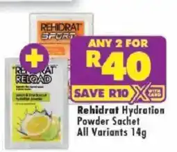 Shoprite Rehidrat Hydration Powder Sachet offer