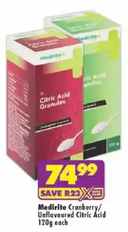 Shoprite Medirite Citric Acid Granules offer