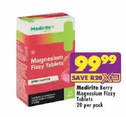 Shoprite Medirite Magnesium Fizzy Tablets offer
