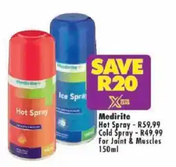 Shoprite Medirite Hot Spray & Cold Spray offer