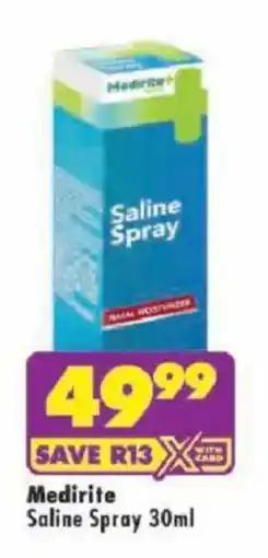 Shoprite Medirite Saline Spray offer