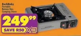 Shoprite BushBaby Portable Butane Gas Camping Stove offer