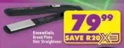 Shoprite Essentials Bread Plate Hair Straightener offer