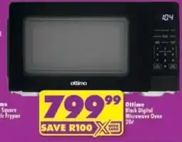 Shoprite Ottimo Black Digital Microwave Oven offer